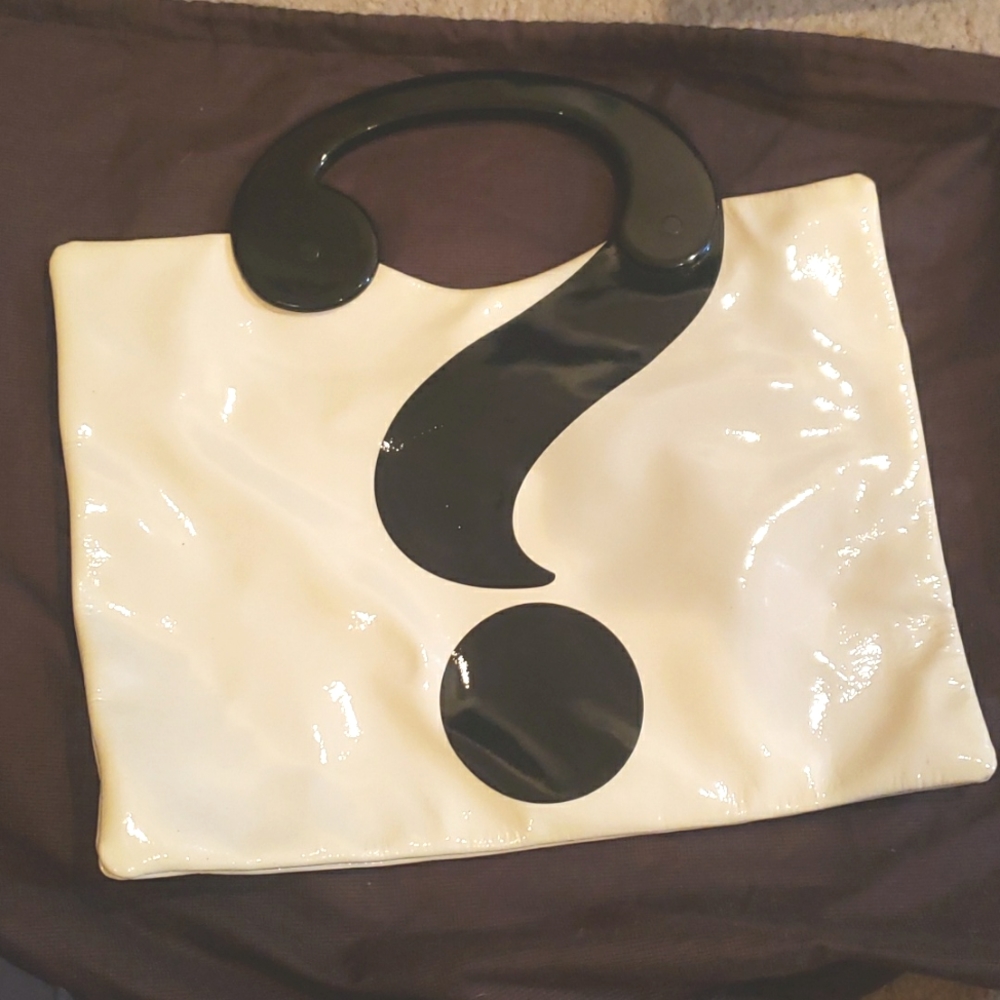 Kate Spade Pardon My French Jocelyn Clutch Leather Question Mark Bag